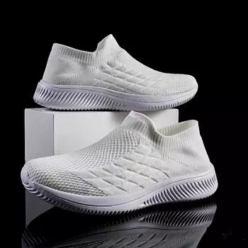 Мода 2024 года, обувь Four Seasons Flying Weave, модный тренд, женская дышащая удобная спортивная повседневная обувь, туфли с круглым носком, кроссовки 36 зелёный