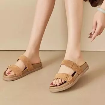 fashion 2024 High Quality Women s Shoes Summer New Open Toe Women s Slippers Fashion Solid Color Low Heel Women s Beach Slippers 35