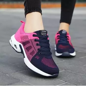 Fashion 2024 Ladies Shoes Mesh Women s Vulcanize Shoes Breathable Women Sneakers Mixed Colors Lace Up Outdoor Women s Casual Sport Shoes 36 чёрный