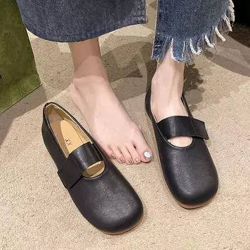 Fashion 2024 Ladies Summer Footwear Flat Shoes for Women Gothic Flats White Round Toe Cute Mary Jane with Stylish 35 хаки