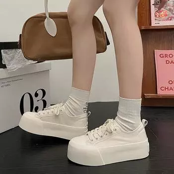 Мода 2024 года, кожаные женские туфли, белые повседневные женские кроссовки из вулканизированной кожи, повседневная обувь для женщин, модные удобные женские кроссовки 35 белый