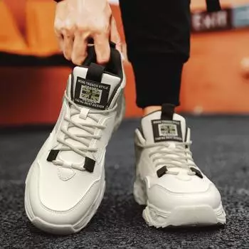 Fashion 2024 Men s Summer Casual Boots Running Shoes New Sneakers for Men Fashion Designer Platform Shoes Outdoor Tennis Shoes for Men 39 бежевый