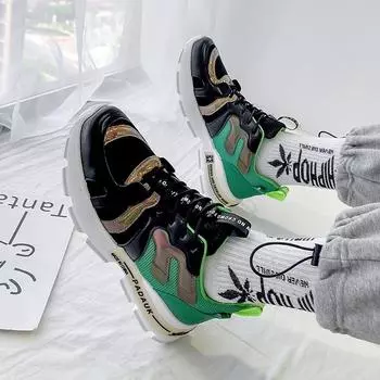 Fashion 2024 New Autumn Men s Shoes Casual Sports Shoes Breathable Casual Comfortable Fashion Height Increasing Running Shoes21 39 белый