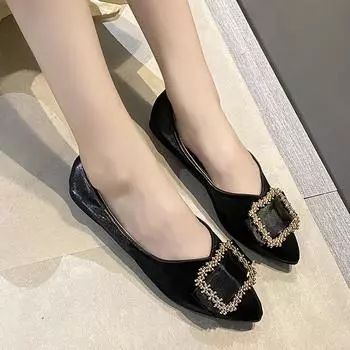 Fashion 2024 New Autumn Pointed Toe Comfortable Casual Metal Flower Decorated Shallow Mouth Breathable Women s High Heels 35 бежевый