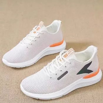 Fashion 2024 new autumn women mesh shoes Fashion versatile soft sole shoes Light casual running sneakers Comfort female footwear Zapatos 35 бежевый