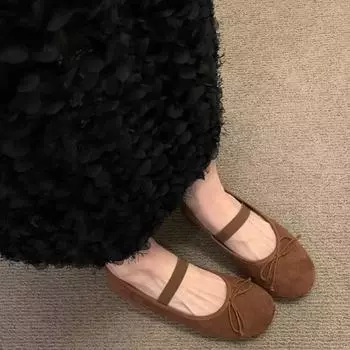 Fashion 2024 New Autumn Women s Fashionable and Comfortable Elastic Strap Solid Color Bow Decorated Flat Shoes 35 синий