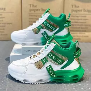 Fashion 2024 New Breathable High Quality High Top Sports Shoes for Men s Trendy Casual Shoes Luxury Youth Outdoor Running Shoes sneakers 39