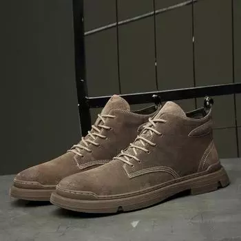 Fashion 2024 New Designer Winter Shoes Men High Top Boots Men Leather Shoes Fashion Motorcycle Shoes Men Ankle Chelsea Boots Men Shoe 37