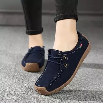 Fashion 2024 New Fashion Women Casual shoes Comfortable Female Walking Footwear Lace up single shoes Fashion Large Size Shoes 35 красный