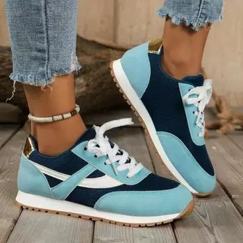 Fashion 2024 New Fashion Women s Canvas Wedge Casual Sports Shoes Lace-up Soft Breathable Running Casual Sports Shoes Zapatos Mujer 36 чёрный