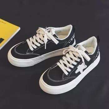 Fashion 2024 New Fashionable and Versatile Women s Sports Shoes Casual and Comfortable Shoes Outdoor Walking Flat Shoes 35 чёрный