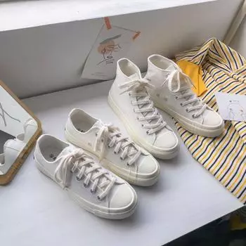 Fashion 2024 New Female Summer New Harajuku Style Breathable comfortable and versatile small white shoes Casual Canvas Sneakers 35