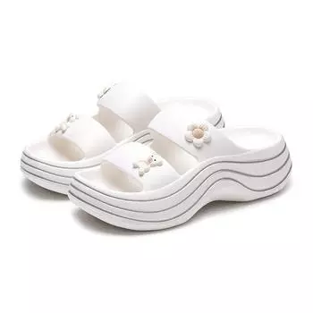 Мода 2024 года, новые высококачественные мягкие тапочки на платформе для женщин, летние модные летние уличные тапочки для пляжа, женская обувь 36-37