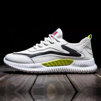 Fashion 2024 New Hot Autumn Sneakers Men Fashion Tenis Breathable Mesh Masculino Men Comfortable Adulto Lace-up Sneakers Casual Shoes 39 белый