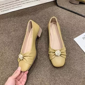 Fashion 2024 New Hot Selling Women s Shoes Flat Elegant Women s Wedding Party Dress Temperament Outerwear Flat Shoes One-Step Zapatos 35 оранжевый