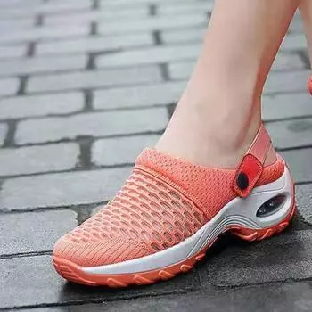 Fashion 2024 New Ladies Shoes High Quality Women s Vulcanize Shoes Spring Round Toe Solid Net Cloth Breathable Middle Heel Casual Shoes 37 белый