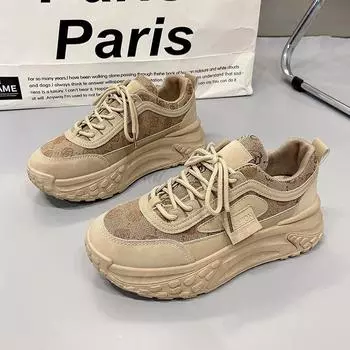 fashion 2024 New Luxury Designer Platform Woman Sports Breathable Mesh Trend Flat Casual Sneaker Females Elegant Fashion Ladies Shoes 35 чёрный