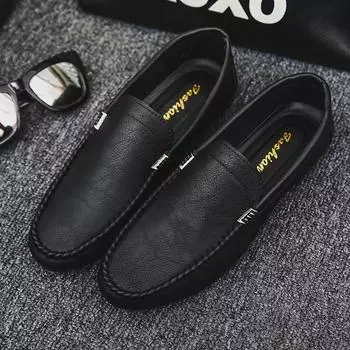 Fashion 2024 New Men Shoes Casual Men Flat Casual Loafers Moccasins Breathable Slip on Men Lightweight Driving Shoes Chaussure Homme 39 коричневый