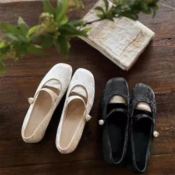 Мода 2024 года, новые ретро шелковые женские туфли с ручной вышивкой в китайском стиле для девочек, повседневная обувь для национальных танцевальных танцев Grace 34(Foot22cm) чёрный