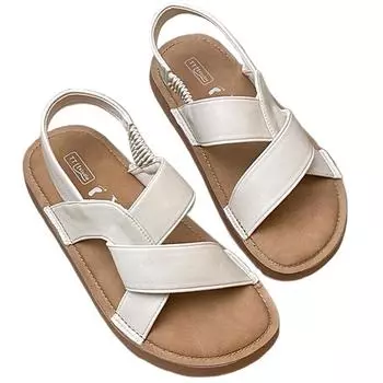 Fashion 2024 New Silver Khaki Black Beige Sandals Shoes Woman Rubber Soft Flat Sandals Female Womens Slippers Outdoor Slides Pantofle 35 серебряный