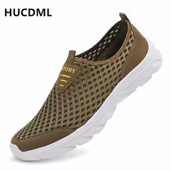 Fashion 2024 New Sneakers Men Breathable Mesh Lightweight Casual Walking Man Shoes Slip-On Driving Men Loafers Zapatos Casuales 46(28.7CM)