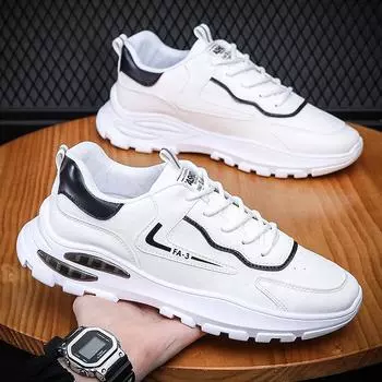 Fashion 2024 New Spring Men s Shoes Forrest Gump Board Shoes Men s Casual Sports Shoes Student Versatile Dad Shoes 39 белый