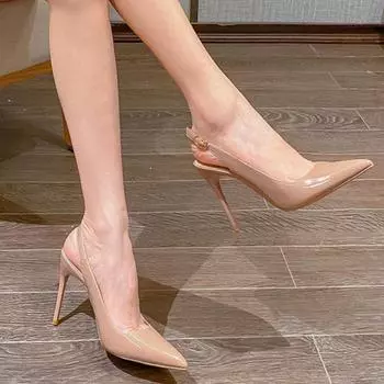 Fashion 2024 New Style Women s Sandals Brand Designer Summer Stiletto Heels Sexy Pointed Solid Color Office Ladies Elegant Party Sandals 36