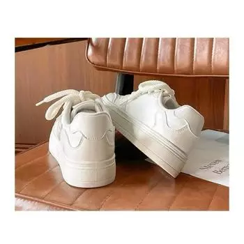 Мода 2024 года, новая толстая подошва, универсальная повседневная спортивная обувь, модный стиль, резиновый верх, весенний сезон, вулканизация 35 бежевый