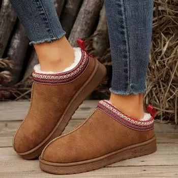 fashion 2024 New Winter Women s Fashion Trend Warm Casual Non-slip Short Boots 36 хаки