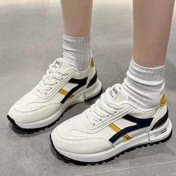 Fashion 2024 New Women s Anti-Slip Lace Up Fashion Breathable Sports Shoes 35 синий