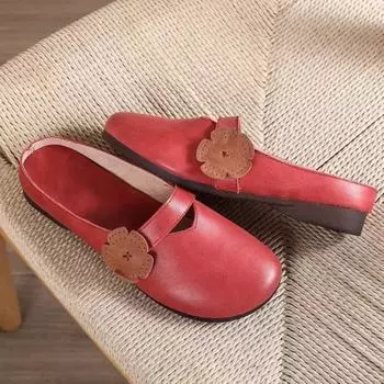 fashion 2024 New Women Shoes Closed Toe Slingbacks Women s Slippers Autumn Solid Solft Sole Casual Flat Comfortable Office Ladies Shoes 35 покинуть белый