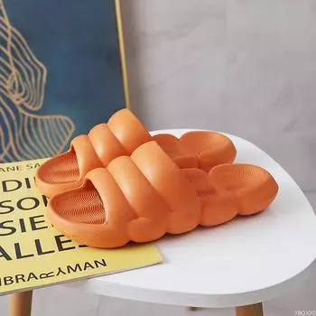 Fashion 2024 New Women Slippers Summer Fashion Thick Platform Solid Color Ladies Beach Soft Leisure Indoor Bathroom Anti-Slip Shoes 36-37 светло-зеленый