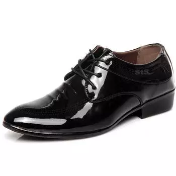 Fashion 2024 newest Fashion Men Business Shoes Soft Leather Casual Shoes Brand Oxfords Men s Leather Shoes Black Classic Footwear 6 чёрный