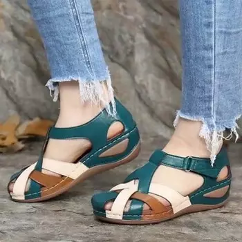 fashion 2024 Shoes Women Sandals Summer Open Toe Women s Shoes Flat Sandals For Women Non-Slip Comfortable Lightweight Walking Sandals 36