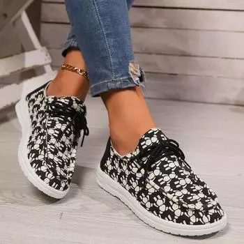 Fashion 2024 Spring and Autumn Casual and Comfortable Round Toe Cross-Strap Running Shoes Fashion New Thick-soled Flat Shoes for Women 36 чёрный