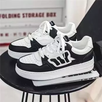 Fashion 2024 Spring and Autumn New Board Shoes Men s Leather Breathable Sports and Casual Shoes Youth Trend Versatile Little White Shoes 39