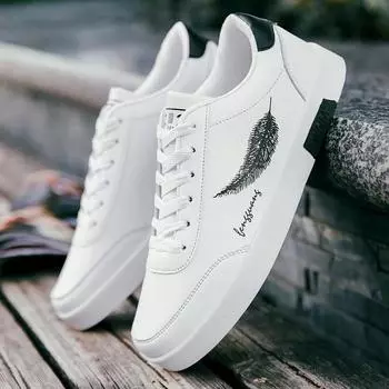 Fashion 2024 Spring and Autumn New Casual Men s Shoes Fashion Wear resistant White Shoes Student Fashion Sports Shoes 39 белый