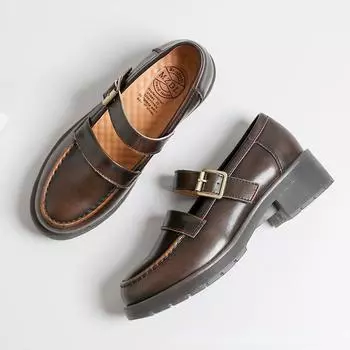 fashion 2024 Spring and Autumn New Jk Uniform Shoes British Style Retro Fashion Solid Color Casual Single Shoes Mary Jane Shoes Lolita 34 чёрный