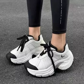 Мода 2024 Весна и Осень Новые Женские Удобные Шнуровка Цвета Соответствия Воздухопроницаемые Нескользящие Низкие Спортивные Туфли 35 белый