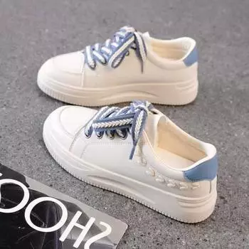 Fashion 2024 Spring Autumn New Designer Casual Sneakers for Women Fashion White PU Leather Board Shoes Female Korean Zapatos De Mujer 35