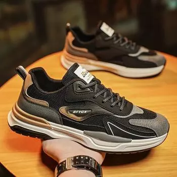 Fashion 2024 Spring Men s Running Sports Rest Breathable Mesh Face Student Tourism Shoes Versatile 39 серый