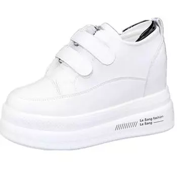 fashion 2024 Spring Women s High Heels 10 Cm Thick Base Sneakers New Autumn and Winter Fashion Casual Shoes Black White 34-40 34