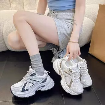 Fashion 2024 Spring Women s Sneakers Luxury Designer Fashion Casual White Breathable Shoes for Women Low Top Vulcanized Sports Shoes 35 хаки
