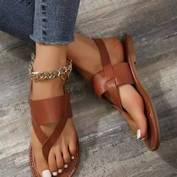 Fashion 2024 summer flat bottom toe cool slippers women s casual flat bottom outdoor slippers women 36 чёрный