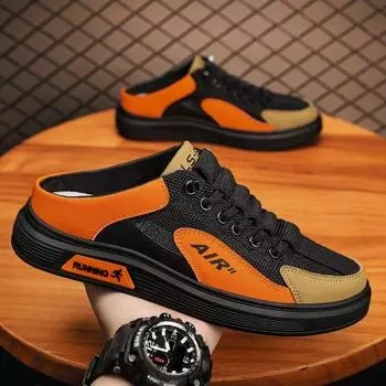 Мода 2024 Лето Мужская Сетчатая Обувь Повседневные Тапочки Рыбацкие Мокасины Слипоны Платформа Мужские Кроссовки Модный Спорт Роскошь Открытый Теннис 39