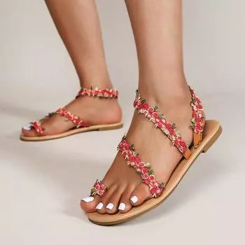 Fashion 2024 Summer Vacation Sandals Women s New Fashion Love Lightweight Beach Slippers Outdoor Flat Bottom Anti Slip Soft Casual Shoes 36