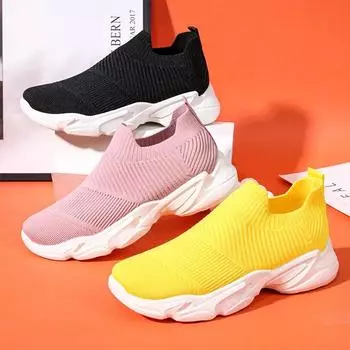 Fashion 2024 Summer Women s Fashionable Vulcanized Shoes Thick Sole Solid Color Breathable Women s Shoes Casual Comfortable Sports Shoes 36 розовый