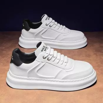 Мода 2024 года Новые летние дышащие белые повседневные туфли Белые туфли на платформе Высококачественные кроссовки Zapatillas Hombre 39 бежевый