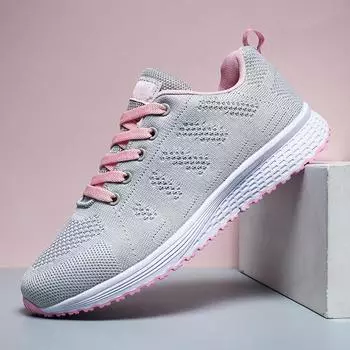 fashion 2024 Trendyol Four Seasons Mesh Shallow Mouth Round Toe Flat Sneakers Comfortable Breathable Casual Sport Women s Shoes 35 чёрный