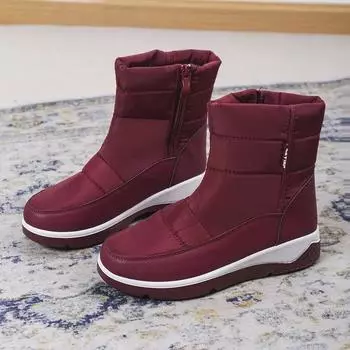 Fashion 2024 Winter New Fashionable and Durable Women s Casual Sports Boots Waterproof and Non-slip Ladies Thick-soled Boots Zapatos 36 красный